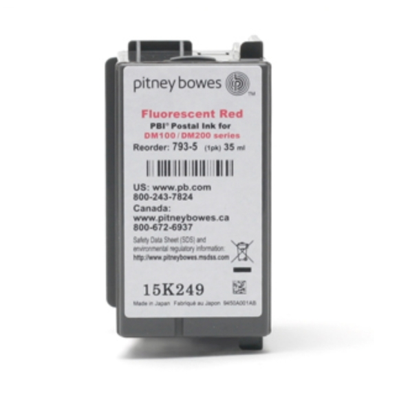 Pitney Bowes 795-3 Fluorescent Red Postage Ink - Picture 1 of 7